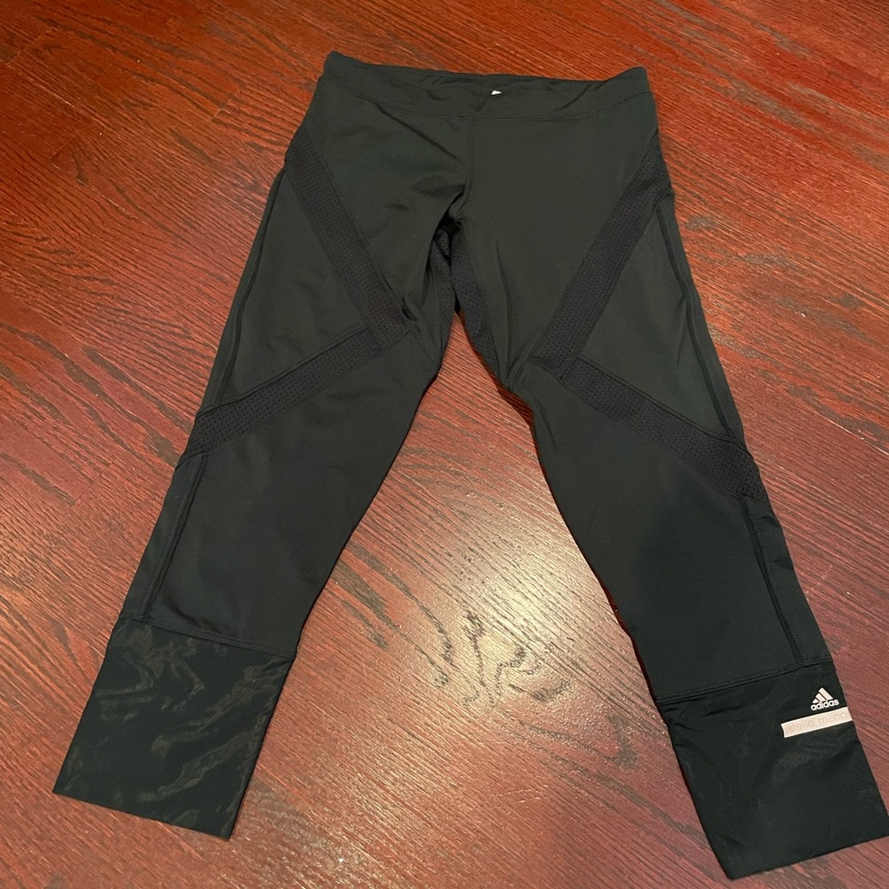 Adidas Stella McCartney 3/4 Tight Leggings XS Black Crop Capri Running